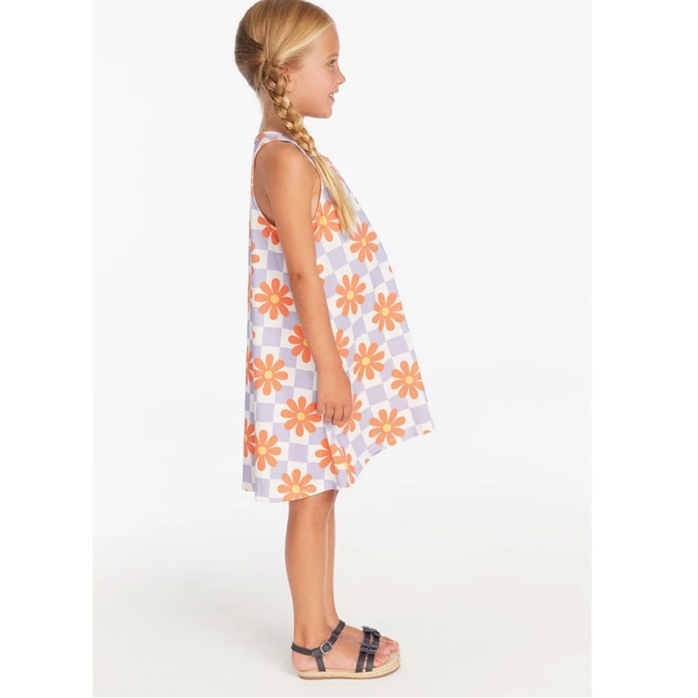 Chaser Floral Sleeveless Dress for Girls Size 7 New Orange Purple Yellow White